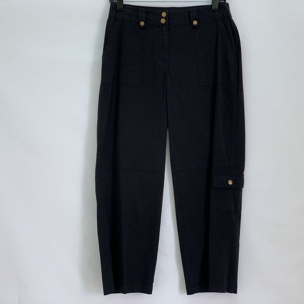 Charter Club Pants Size 4 Black Cotton Spandex Cropped Length Katherine Fit NWT